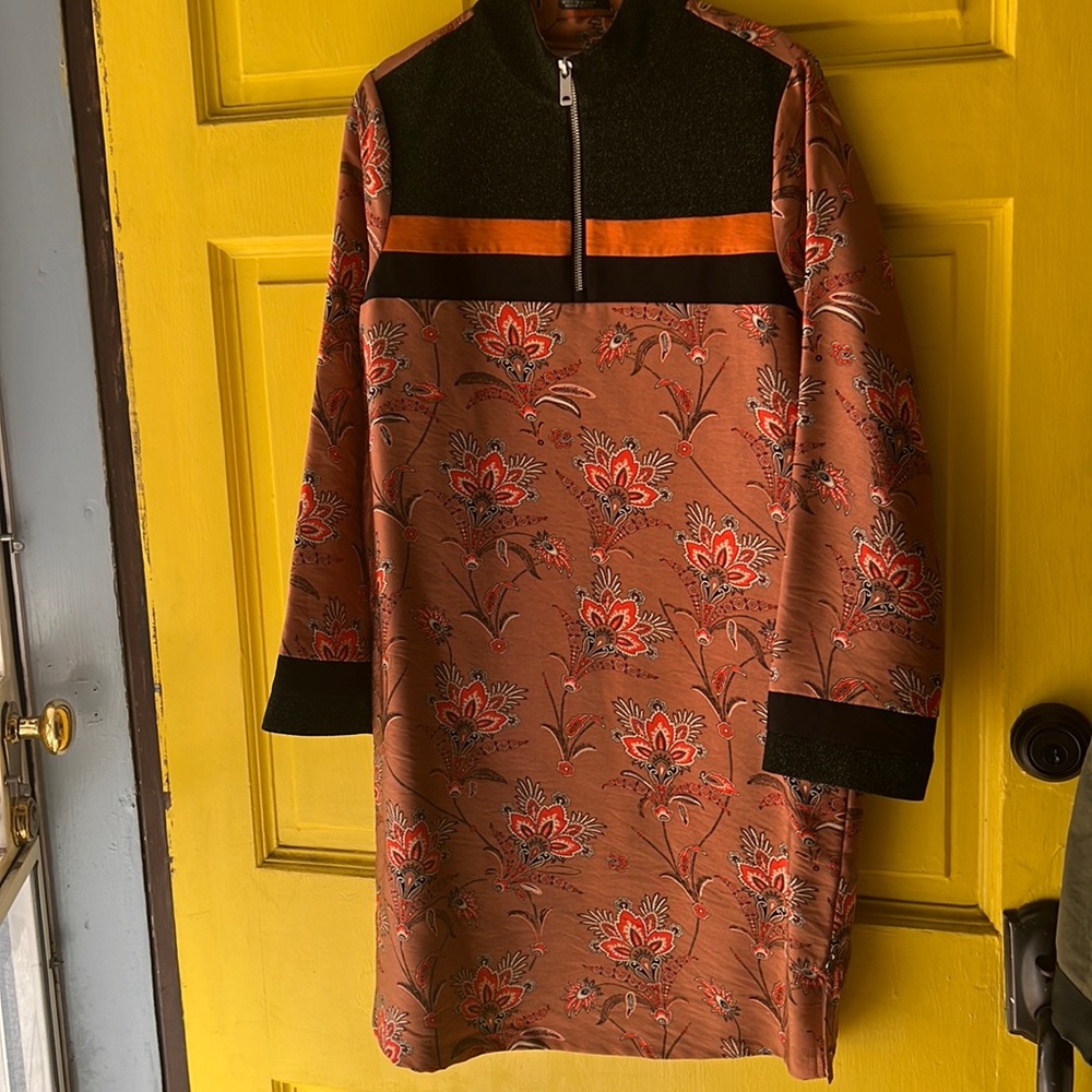 Scotch and soda Asian inspired pullover mauve paisley dress